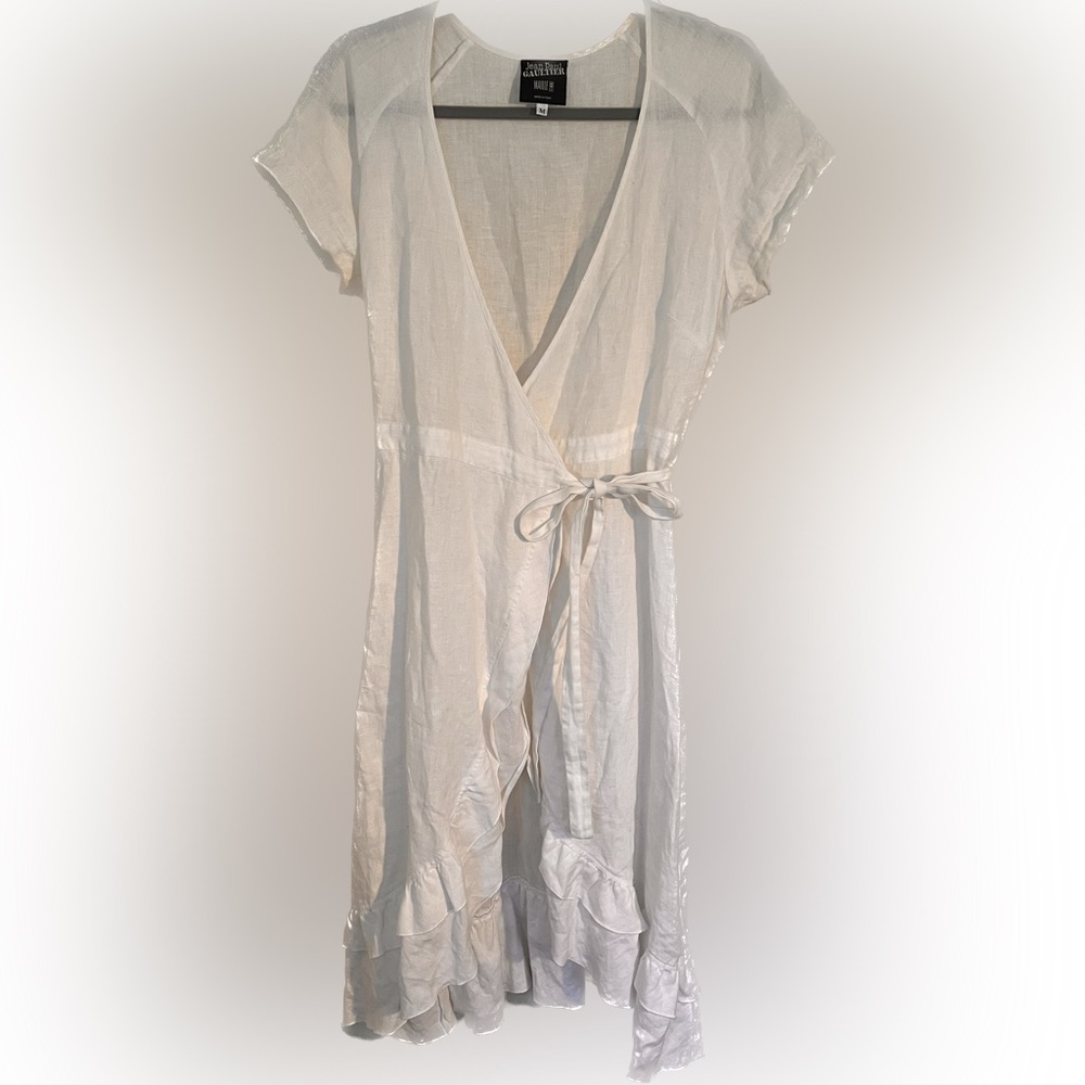 Jean Paul Gaultier White Linen Dress
